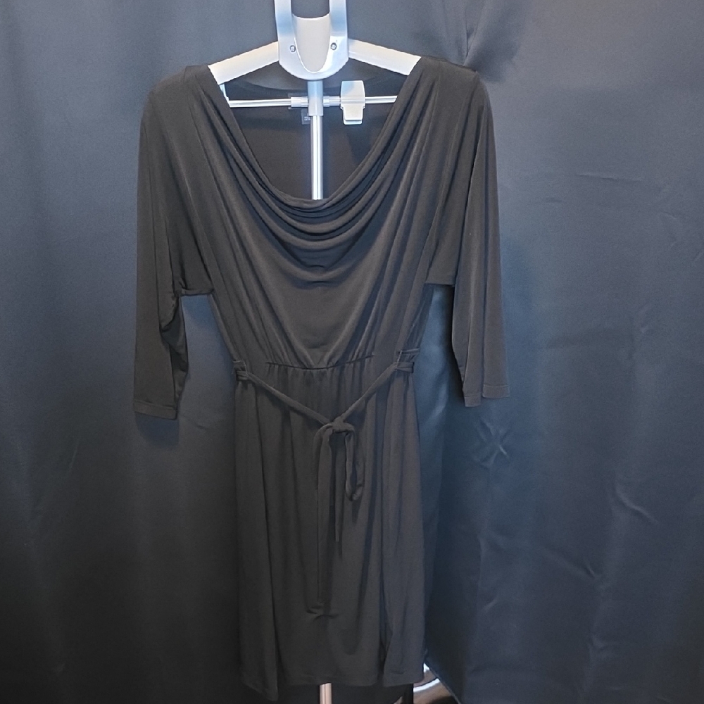 AB Studio Charcoal Long Sleeve Dress